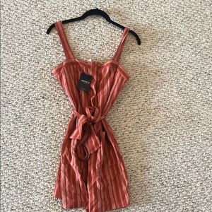 Forever 21 orange striped dress